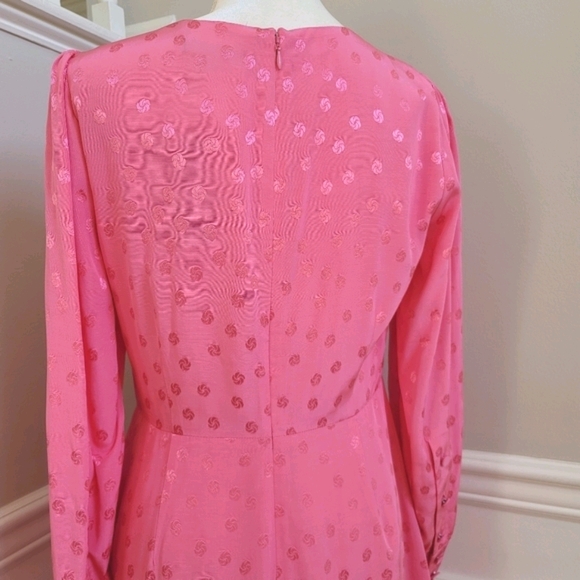 🆕️ J. Crew Pink Shift Dress Jacquard Floral Dot - Picture 8 of 13